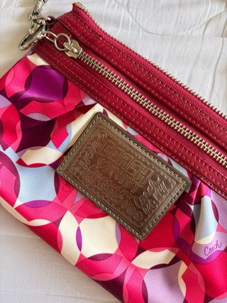 Bolso Coach estampado rosa/fucsia multicolor