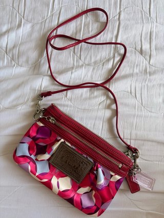 Bolso Coach estampado rosa/fucsia multicolor