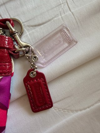 Bolso Coach estampado rosa/fucsia multicolor