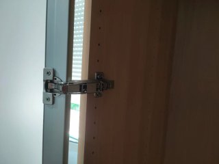 Armario rinconero madera, puertas opacas, 4 barras