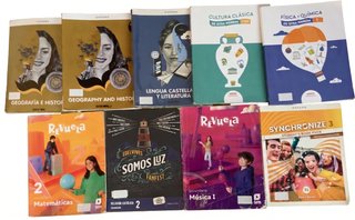 Lote completo de libros de texto de 2o de la ESO