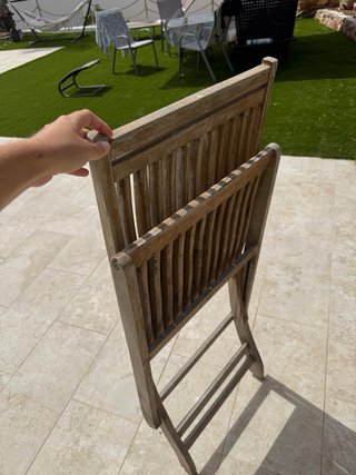Silla de jardín de madera plegable