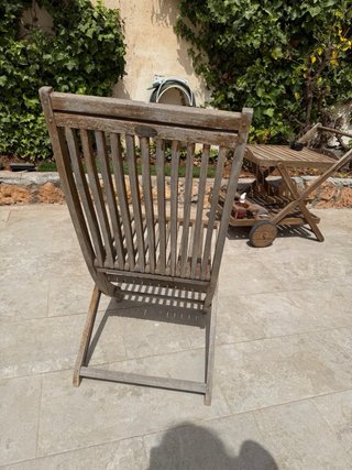 Silla de jardín de madera plegable