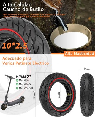 Rueda Maciza Patinete scooter Max G30/G30E/G30LP