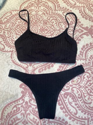 Conjunto bikini negro talla L