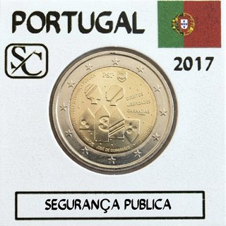 Moneda conmemorativa 2€ Portugal 2017 Policia.