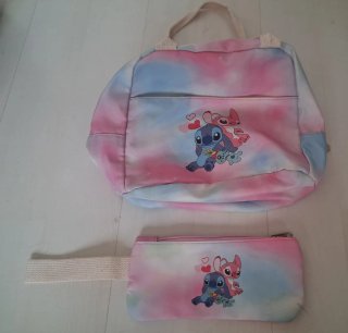 Conjunto Bolsa e Estojo Stitch