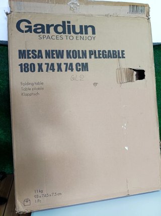 Mesa picnic plegable resina 180x74x74 cm Gardiun