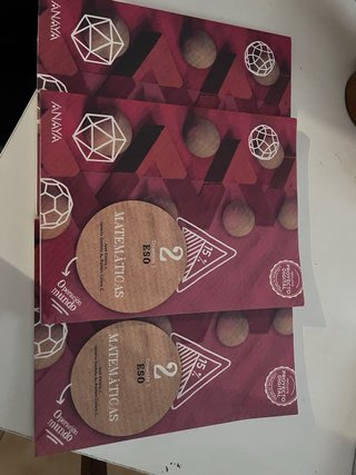 pack de 3 libros de 2 de la eso de matemáticas