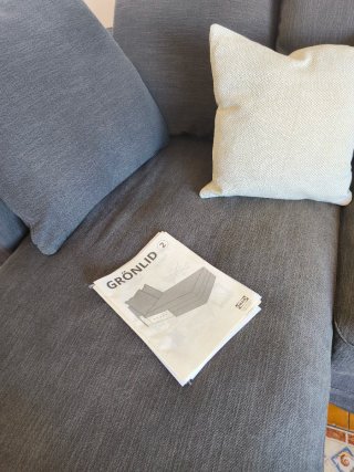 Sofá Chaiselongue Ikea Gris