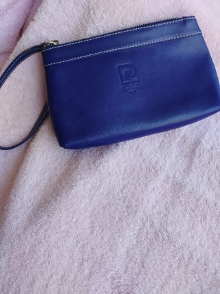 Bolsito de mano Pierre Cardin azul 22x14 cm