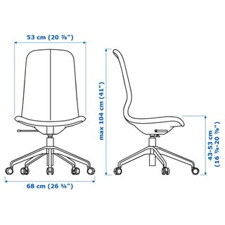 Silla de Oficina Ikea Beige y Negra