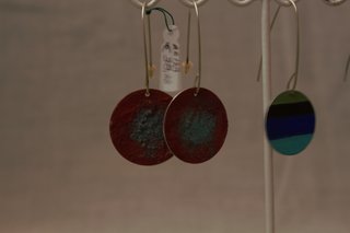 Lote 8 pares pendientes artesanales