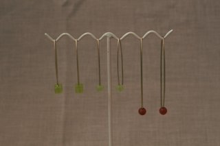Lote 8 pares pendientes artesanales
