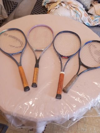 Lote 4 Raquetas Tenis Vintage