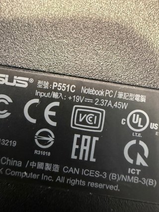 Notebook Asus P551C Nero