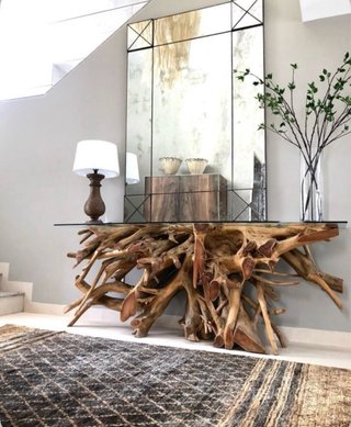 Consola recibidor madera, piezas únicas