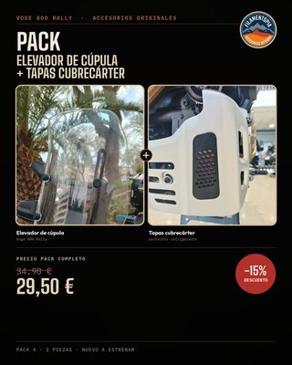 Pack Voge 800 Rally: Elevador Cúpula + Tapas
