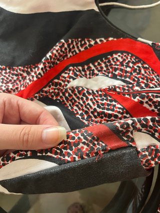 Traje Flamenca Volantes Rojo, Negro y Blanco