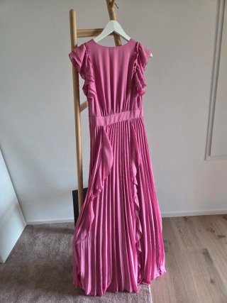 Abito lungo cerimonia Motivi rosa fucsia Tg 40 (S)