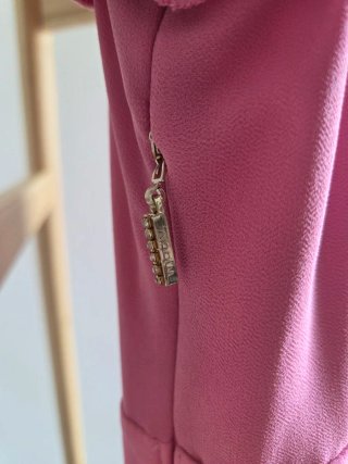 Abito lungo cerimonia Motivi rosa fucsia Tg 40 (S)