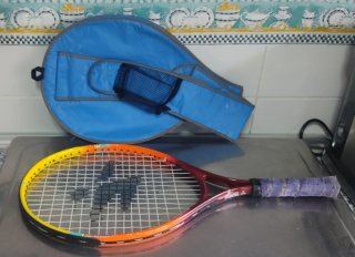 Raqueta de tenis junior con funda