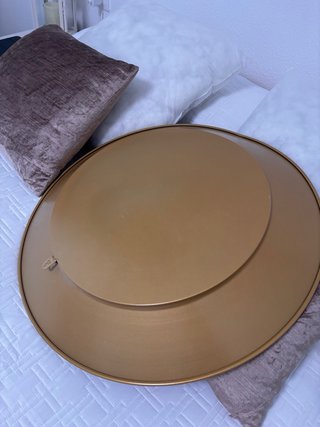 Espejo redondo dorado