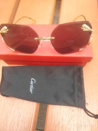Gafas Cartier Panthère Doradas Negras