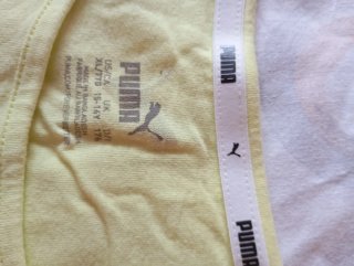 Camiseta Puma Amarilla Logo Colores