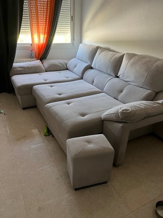 Sofá cama modular tela beige