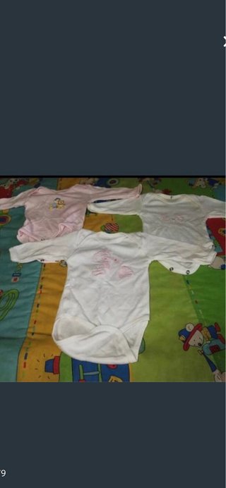 Lote bebé 3 meses conjunto tejido rosa