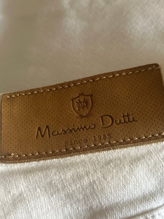 Pantalón Massimo Dutti Blanco Talla 38