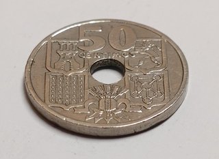 Moneda 50 Céntimos 1949*51 flechas invertidas Esp.