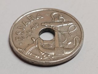 Moneda 50 Céntimos 1949*51 flechas invertidas Esp.