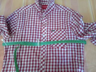 Camicia a quadri Guess rossa e bianca