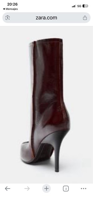 Botines altos Zara marrones