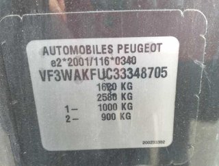 Peugeot 368577 asiento delantero derecho 207