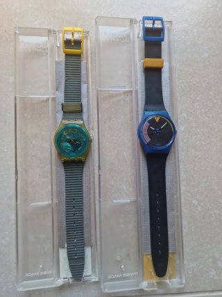 Swatch Turquoise Bay e Blue Jet