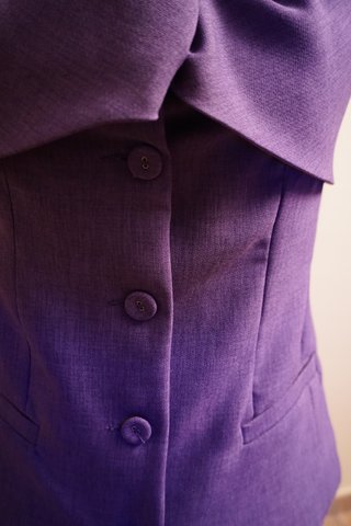 Top Morado con Lazo y Botones
