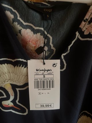 Vestido kimono estampado El Corte Inglés Talla S
