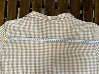Camisa Valentina cuadros vichy beige