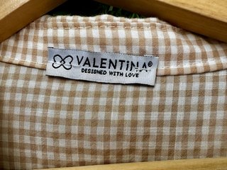 Camisa Valentina cuadros vichy beige