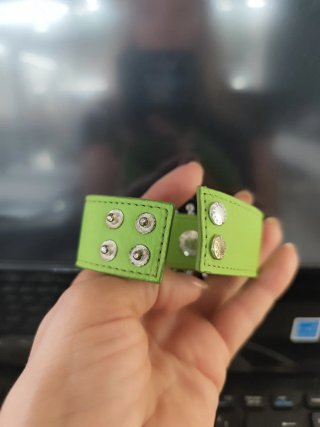 Pulsera Dyrberg/Kern verde y plateada