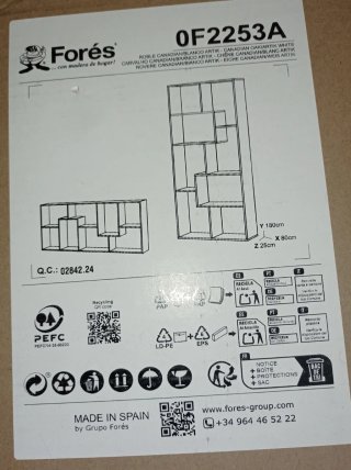 Estantería Kawa Blanco Artik / Roble Canadian
