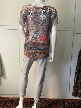 Completo estivo top e pantaloni in pizzo