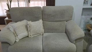 Sofá de 2 y 3 plazas en tela beige