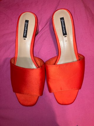 Stradivarius Mini Tacones Rojo Talla 36