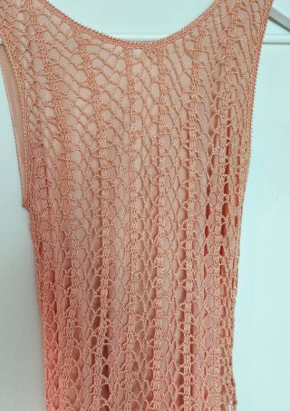 Top Vestir Pedrería Salmón y Rosa