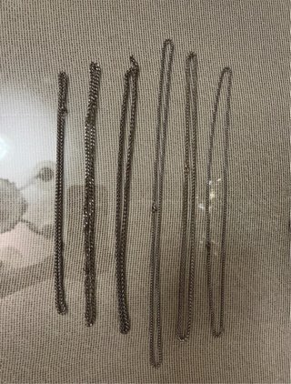 Lote de 6 collares plateados