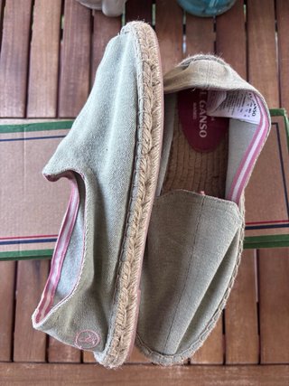 Alpargatas El Ganso Beige/Verde